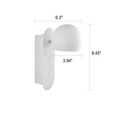 Moderne einfarbige Rundkopf-Sprachsteuerungs-Acryl-LED-Wandleuchte 