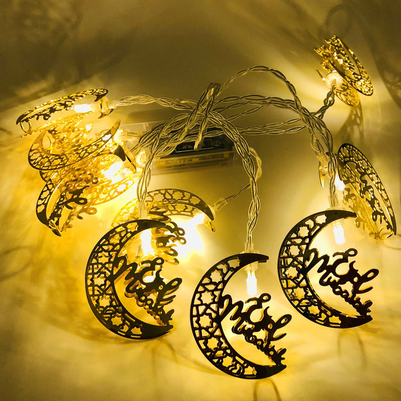 Modern Iron Eid String Lights LED Battery/USB Decorative Light