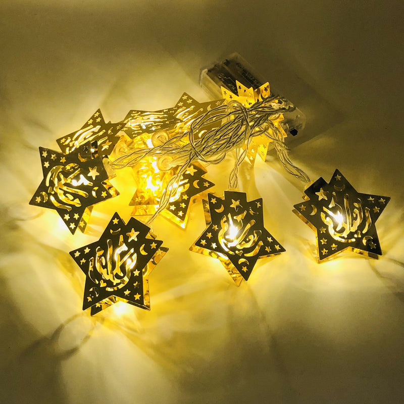 Modern Iron Eid String Lights LED Battery/USB Decorative Light