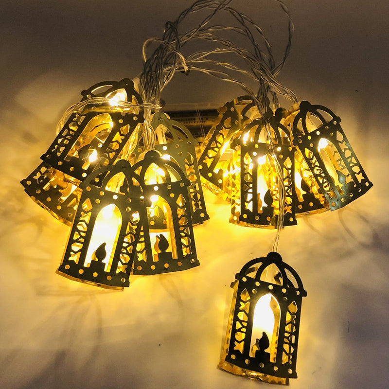 Modern Iron Eid String Lights LED Battery/USB Decorative Light