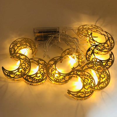 Modern Iron Eid String Lights LED Battery/USB Decorative Light