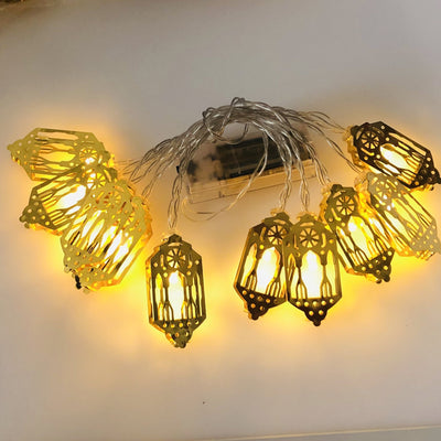 Modern Iron Eid String Lights LED Battery/USB Decorative Light