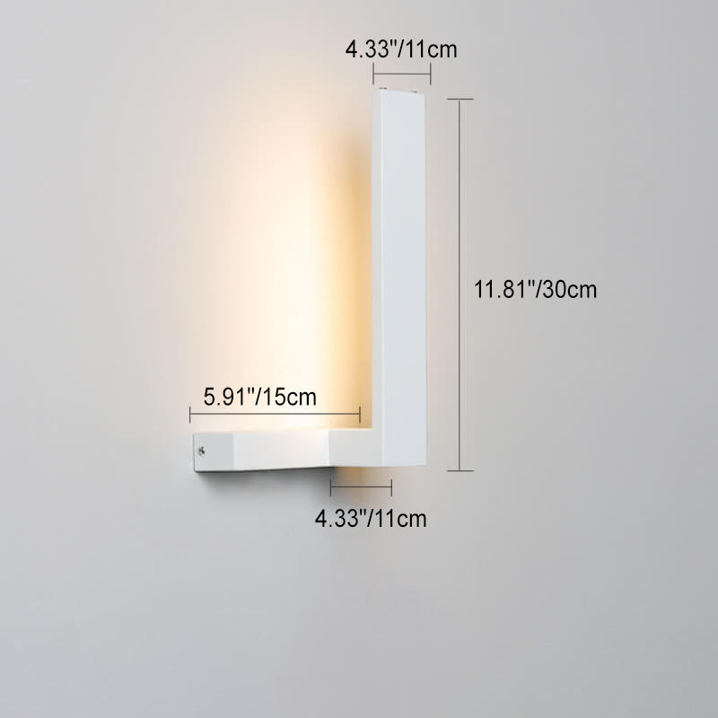 Modern Minimalist Decorative Rectangular Iron Acrylic LED Wall Sconce Lamp