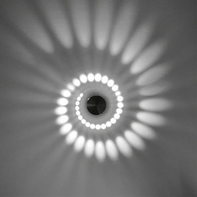 Lumière décorative LED ronde en spirale en aluminium créative moderne 