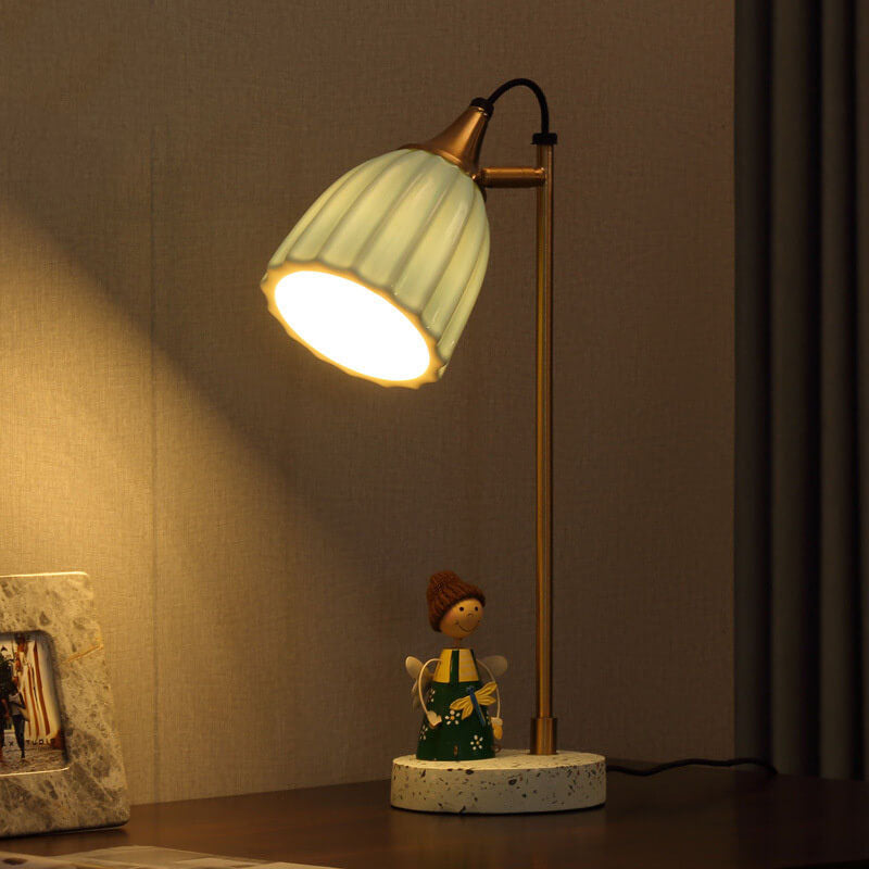 Lampe de table à 1 lumière en céramique nordique 