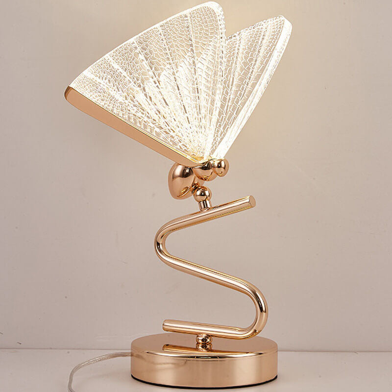 Lampe de table LED acrylique papillon créative moderne 