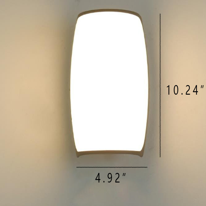 Waterproof Acrylic Curved Shade LED Outdoor Wall Sconce Lamp