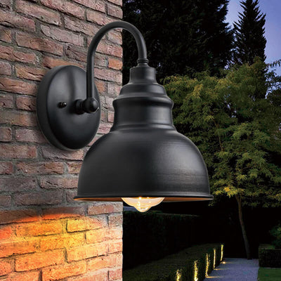 Retro Dome Iron Outdoor Wasserdichte 1-Licht-Wandleuchte 