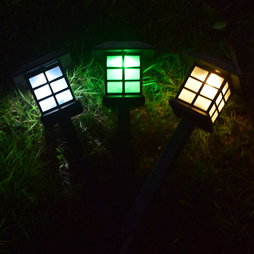 Lanterne solaire carrée à LED, éclairage d&