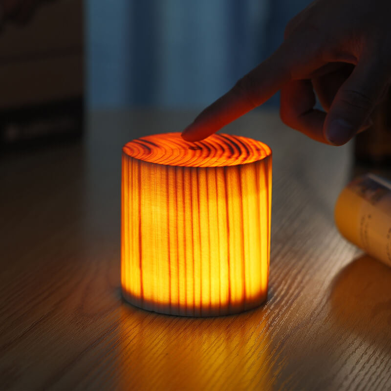 Lampe de table créative en bois LED Touch Night Light 