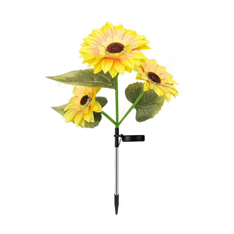 Solar Sunflower 3 Head LED Outdoor Garden Lawn Landscape Light