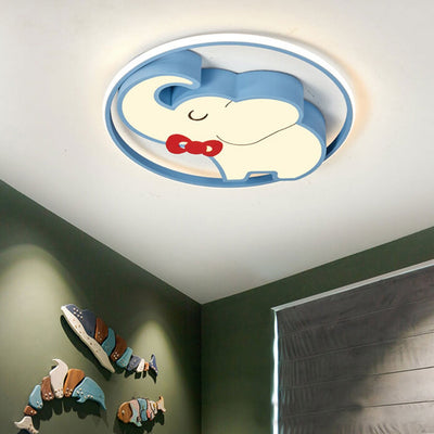 Plafonnier LED rond Dumbo de dessin animé créatif 