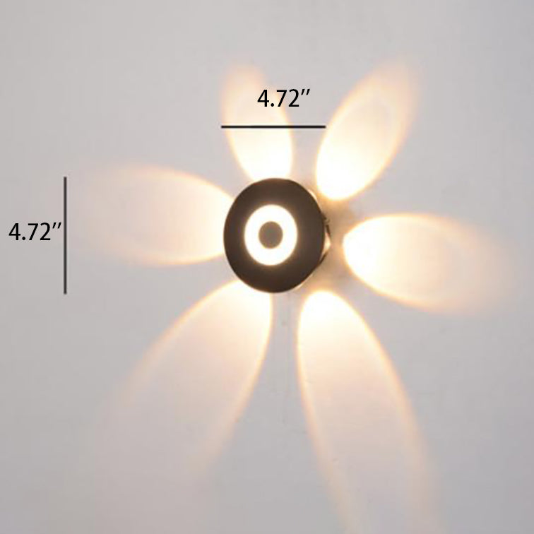 Moderne wasserdichte LED-Wandleuchte mit Scheibenblüteneffekt für den Außenbereich 