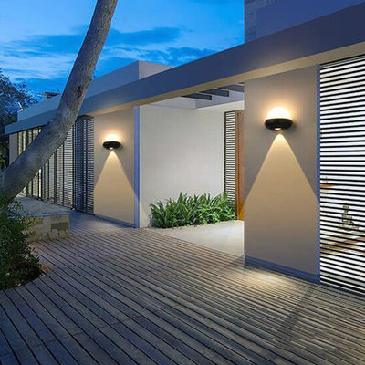 Simple Half Spherical LED Outdoor Waterproof Wall Sconce Lamp