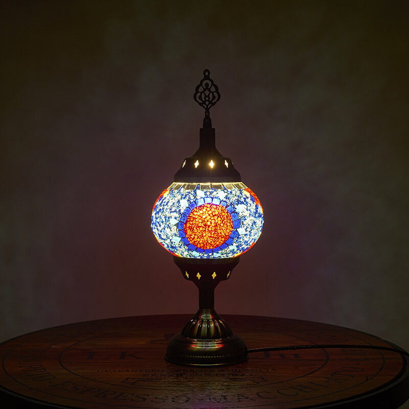 Türkische Vintage Tischlampe aus emailliertem Eisen mit 1 Leuchte 
