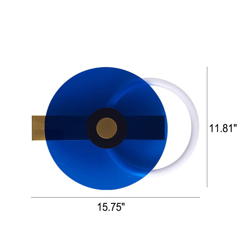 Moderne farbige leuchtende runde LED-Wandleuchte aus Acryl