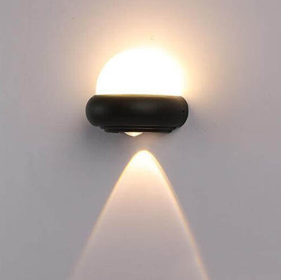 Simple Half Spherical LED Outdoor Waterproof Wall Sconce Lamp