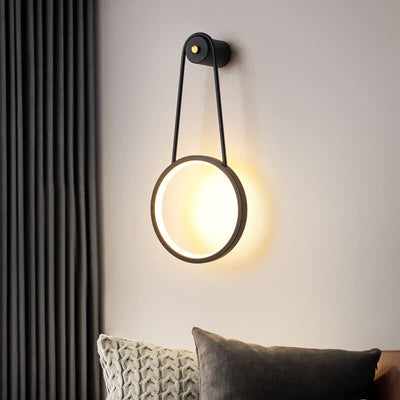 Moderne minimalistische hängende runde LED-Wandleuchte 