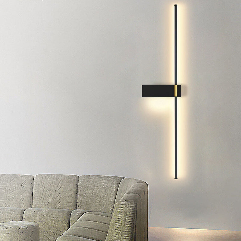 Modern Minimalist Long Line Iron Acrylic LED Wall Sconce Lamp