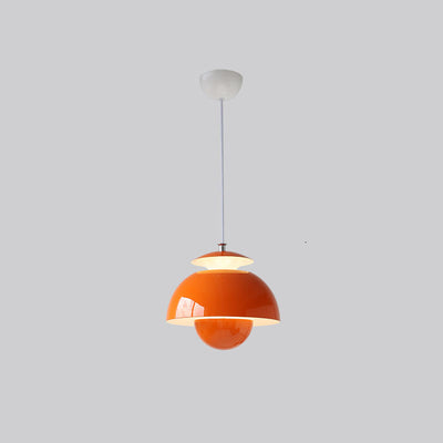 Lampe suspendue LED en aluminium et fer de couleur unie, minimaliste et moderne 