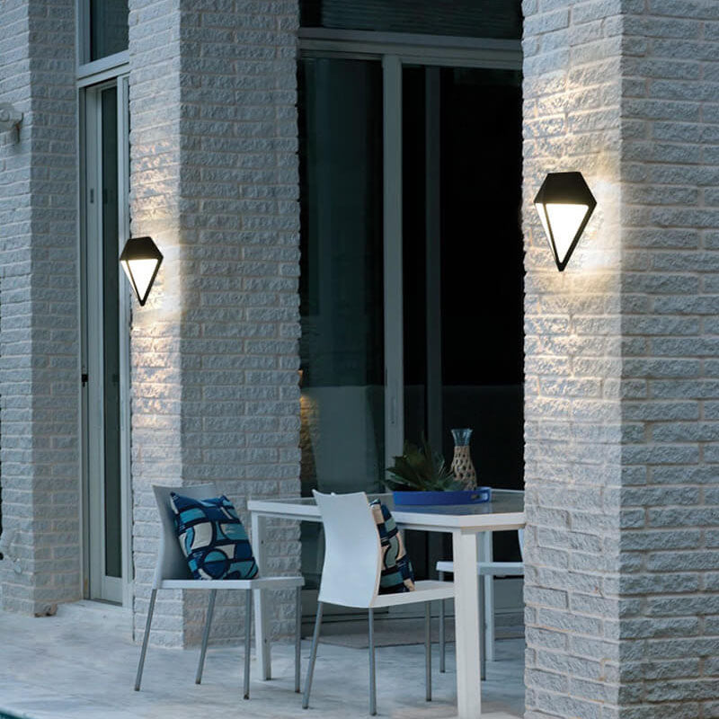 Industrial Diamond Shape Outdoor Waterproof LED Wall Sconce Lamp