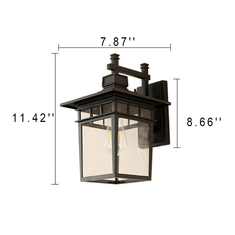 Retro Industrial Square Cage Outdoor Waterproof Wall Sconce Lamp