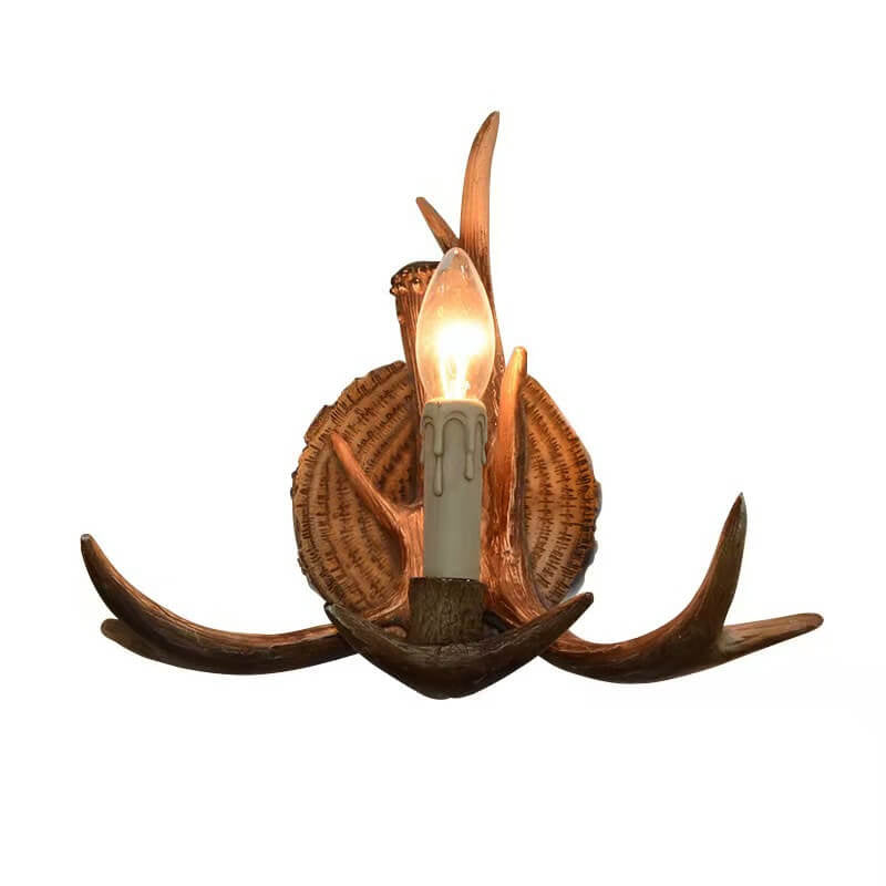 Modern Resin Retro Deer Head 1-Light Wall Sconce Lamp