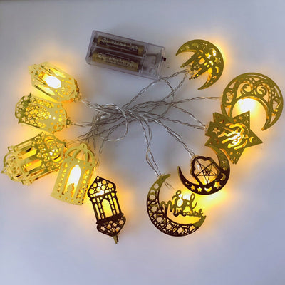 Modern Iron Eid String Lights LED Battery/USB Decorative Light