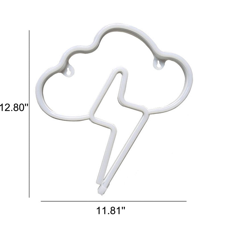 Kreatives dekoratives Licht der Neonwolken-Blitz-Form LED-Batterie/USB 