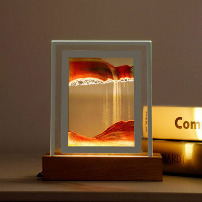 Creative Quicksand Square  LED Night Light Decorative Table Lamp