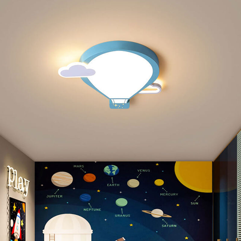 Plafonnier LED à montage encastré pour enfant, montgolfière de dessin animé 
