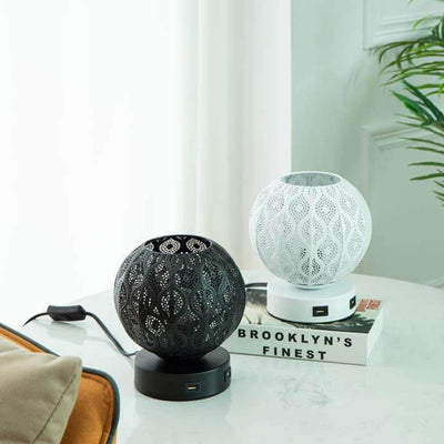 Creative Spherical Metal Projection 1-Light Decorative Table Lamp