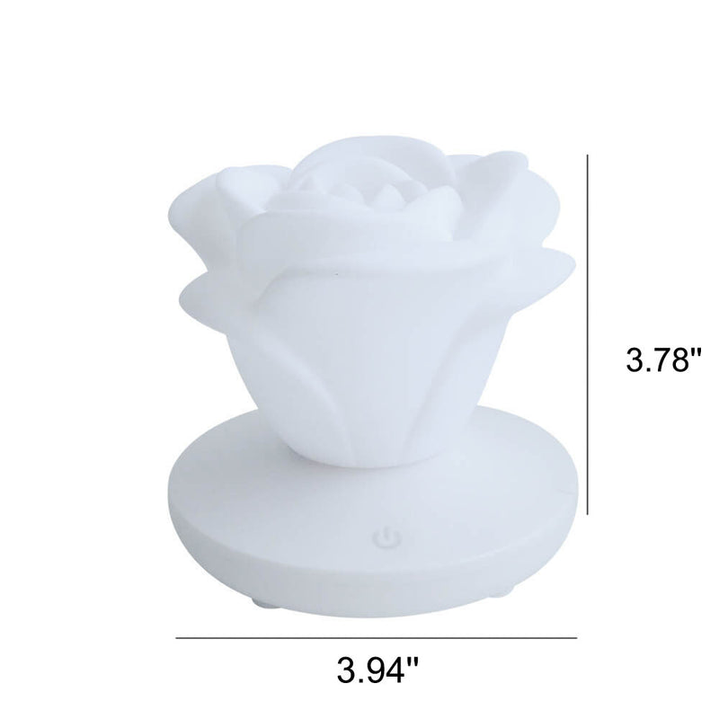 Modern Silicone Rose Flower LED Night Light Table Lamp