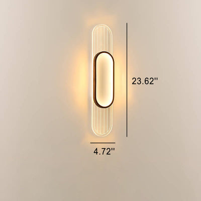 Lampe d'applique murale LED en aluminium acrylique avec anneau de luxe créatif 