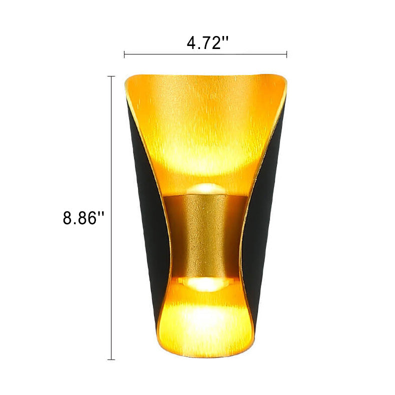 Modern Creative Bending Column LED Outdoor Waterproof Wall Sconce Lamp