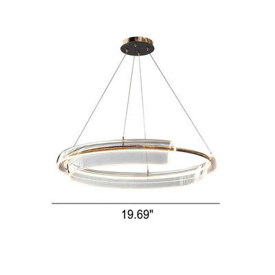 Lustre LED rond créatif minimaliste en fer forgé 