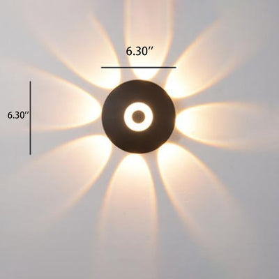 Moderne wasserdichte LED-Wandleuchte mit Scheibenblüteneffekt für den Außenbereich 