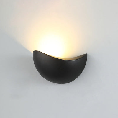 Creative Minimalist Half Round Aluminum LED Wall Sconce Lamp