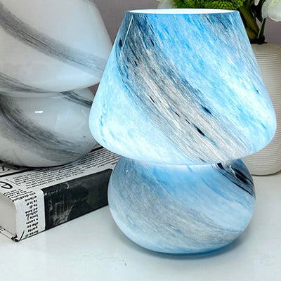 Lampe de table créative à 1 lumière en forme de planète en verre faite à la main 