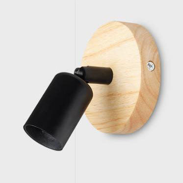 Nordic Minimalist Log Spotlight 1-Light Wall Sconce Lamp