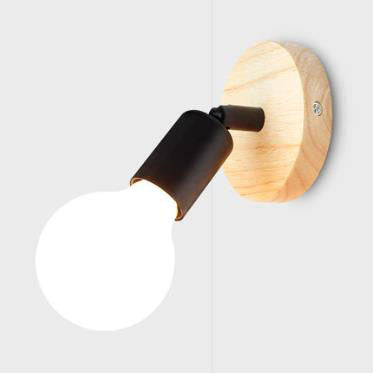 Nordic Minimalist Log Spotlight 1-flammige Wandleuchte 