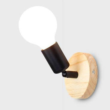 Nordic Minimalist Log Spotlight 1-Light Wall Sconce Lamp