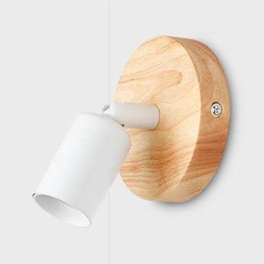 Nordic Minimalist Log Spotlight 1-Light Wall Sconce Lamp