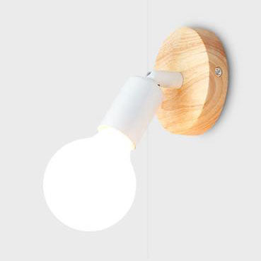 Nordic Minimalist Log Spotlight 1-Light Wall Sconce Lamp