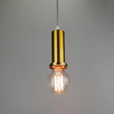 Moderne, minimalistische, 1-flammige Pendelleuchte aus vergoldetem Metall 