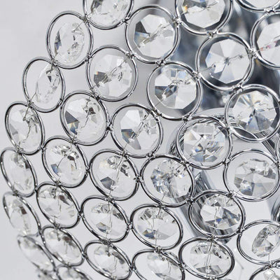 Plafonnier à 1 lumière à particules hémisphériques en cristal moderne 