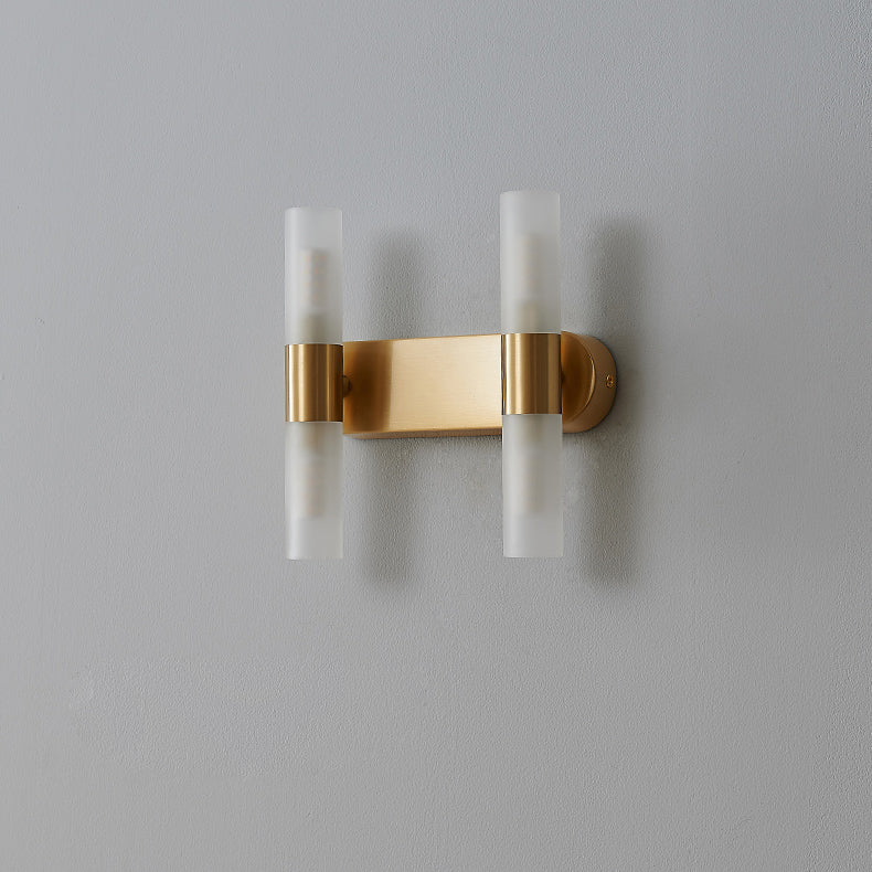 Modern Luxury Column Acrylic Brass 1/2/4 Light LED Wall Sconce Lamp