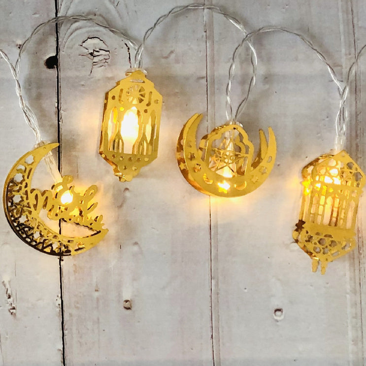 Modern Iron Eid String Lights LED Battery/USB Decorative Light