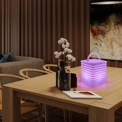 Lampe de table décorative à LED en forme de sac fourre-tout coloré en plastique Art déco moderne 