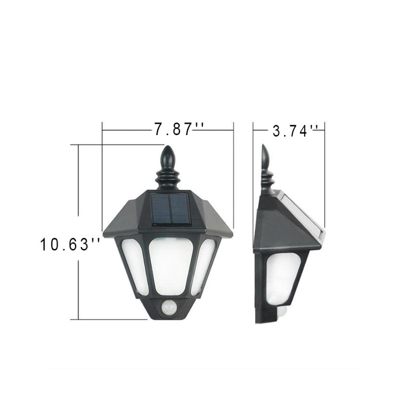 Modern Minimalist Solar Outdoor Waterproof Induction Two-color Lighting LED Outdoor Garden Wall Sconce Lamp